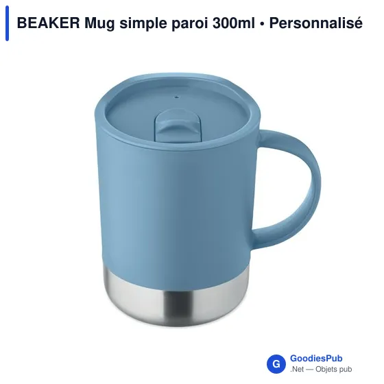 Mug réutilisable personnalisable BEAKER avec logo - 300ml - Image 2