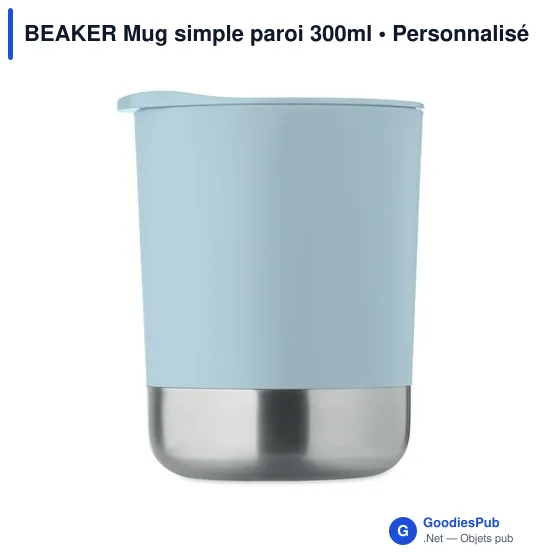Mug réutilisable personnalisable BEAKER avec logo - 300ml - Image 11