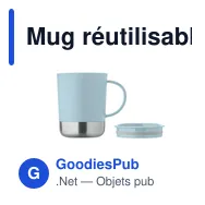 Mug réutilisable personnalisable BEAKER avec logo - 300ml - Miniature 12