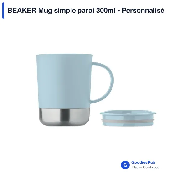 Mug réutilisable personnalisable BEAKER avec logo - 300ml - Image 12