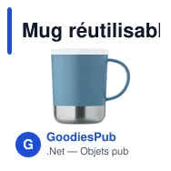 Mug réutilisable personnalisable BEAKER avec logo - 300ml - Miniature 3