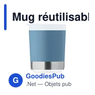 Mug réutilisable personnalisable BEAKER avec logo - 300ml - Miniature 4