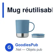 Mug réutilisable personnalisable BEAKER avec logo - 300ml - Miniature 5
