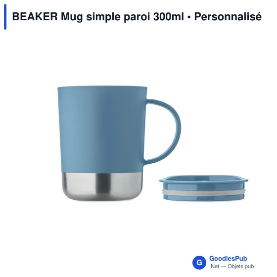 Mug réutilisable personnalisable BEAKER avec logo - 300ml - Image 5