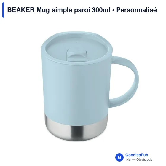 Mug réutilisable personnalisable BEAKER avec logo - 300ml - Image 9