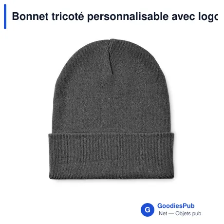 Bonnet tricoté personnalisable avec logo - BEANIX