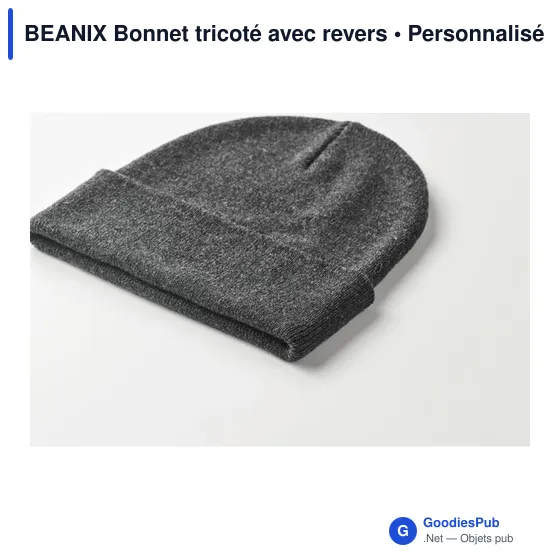 Bonnet tricoté personnalisable avec logo - BEANIX - Image 2