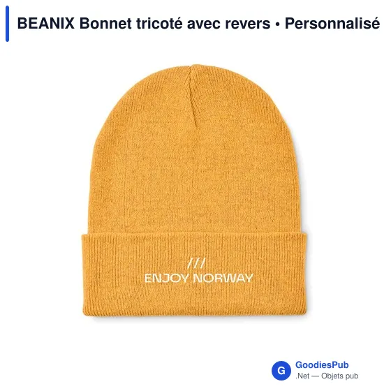 Bonnet tricoté personnalisable avec logo - BEANIX - Image 11