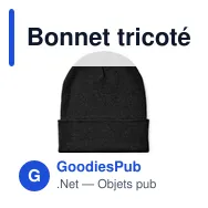 Bonnet tricoté personnalisable avec logo - BEANIX - Miniature 3