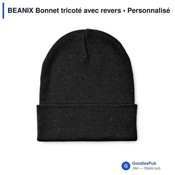 Bonnet tricoté personnalisable avec logo - BEANIX - Image 3