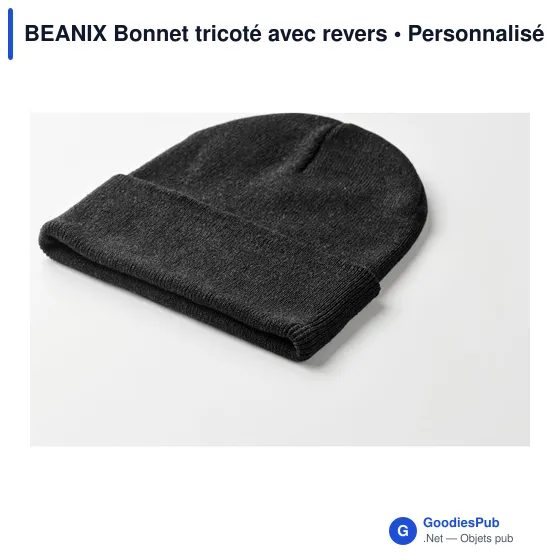 Bonnet tricoté personnalisable avec logo - BEANIX - Image 4