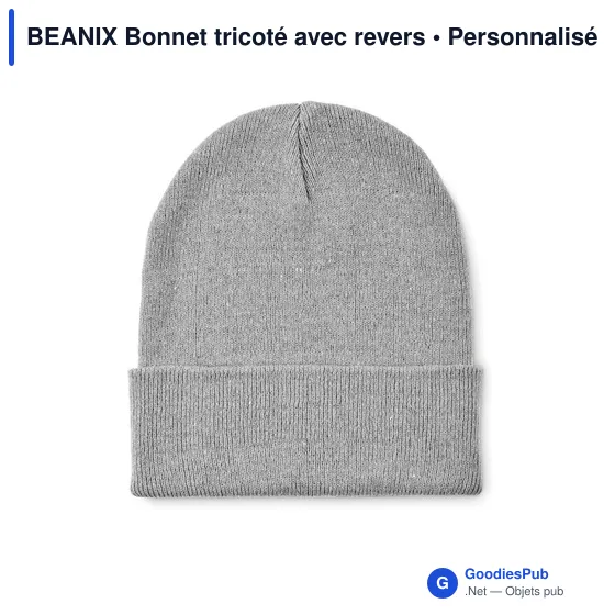 Bonnet tricoté personnalisable avec logo - BEANIX - Image 7