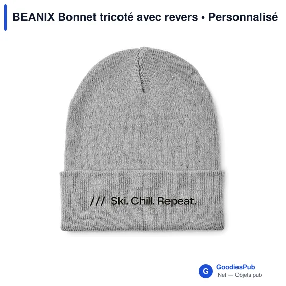 Bonnet tricoté personnalisable avec logo - BEANIX - Image 8