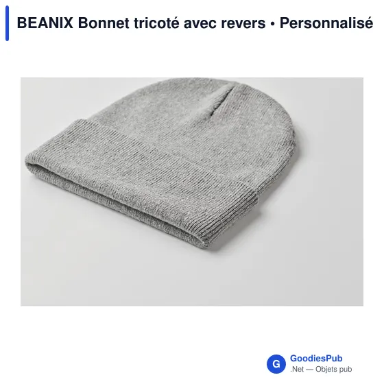 Bonnet tricoté personnalisable avec logo - BEANIX - Image 9