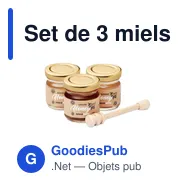 Set de 3 miels de fleurs sauvages personnalisable avec logo - Miniature 2
