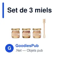 Set de 3 miels de fleurs sauvages personnalisable avec logo - Miniature 3