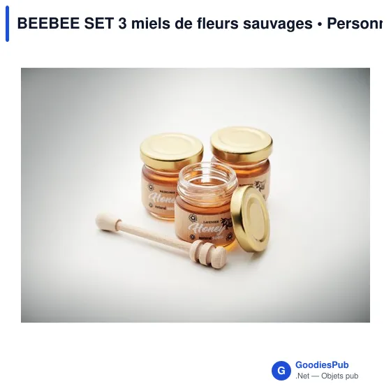 Set de 3 miels de fleurs sauvages personnalisable avec logo - Image 6