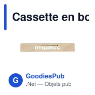Cassette en bois personnalisable pour stylo avec logo - Beech wood cassette single - Miniature 3