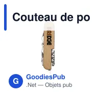 Couteau de poche personnalisable en bois avec logo - Beechwood - Miniature 2
