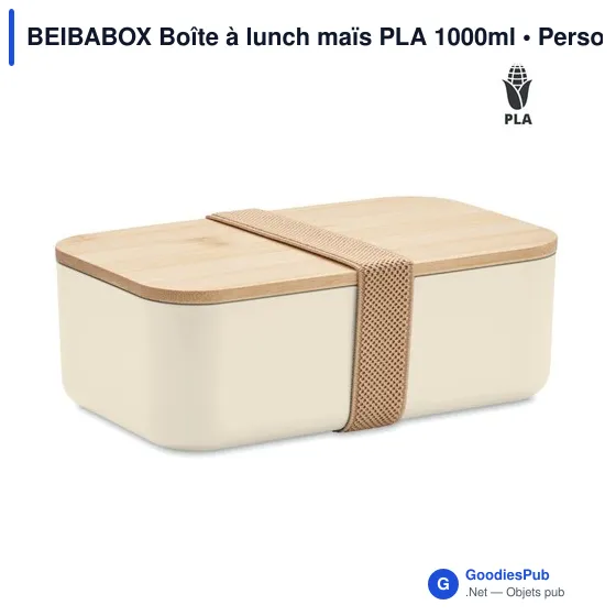 BEIBABOX Boîte à lunch maïs PLA 1000ml - Image 6