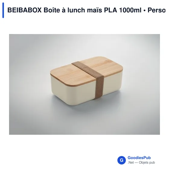 BEIBABOX Boîte à lunch maïs PLA 1000ml - Image 7