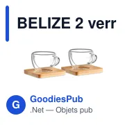 BELIZE 2 verres expresso double paroi - Miniature 1