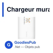 Chargeur mural 3 ports personnalisable Belkin avec logo - Miniature 2