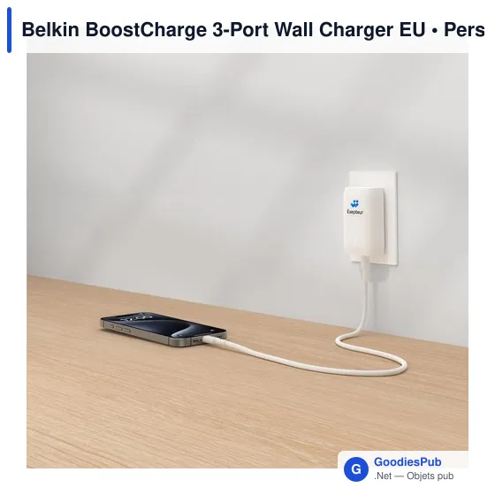 Chargeur mural 3 ports personnalisable Belkin avec logo - Image 6