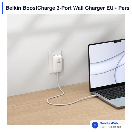 Chargeur mural 3 ports personnalisable Belkin avec logo - Image 7