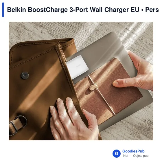 Chargeur mural 3 ports personnalisable Belkin avec logo - Image 8