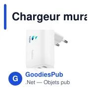 Chargeur mural 3 ports personnalisable Belkin avec logo - Miniature 10