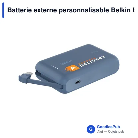 Batterie externe personnalisable Belkin BoostCharge Power Bank 10K avec logo
