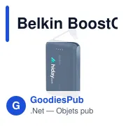 Batterie externe personnalisable Belkin BoostCharge Power Bank 10K avec logo - Miniature 2