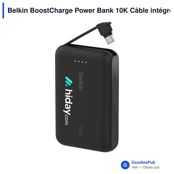 Batterie externe personnalisable Belkin BoostCharge Power Bank 10K avec logo - Image 12