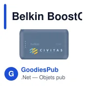 Batterie externe personnalisable Belkin BoostCharge Power Bank 10K avec logo - Miniature 4