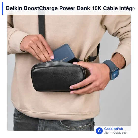 Batterie externe personnalisable Belkin BoostCharge Power Bank 10K avec logo - Image 7