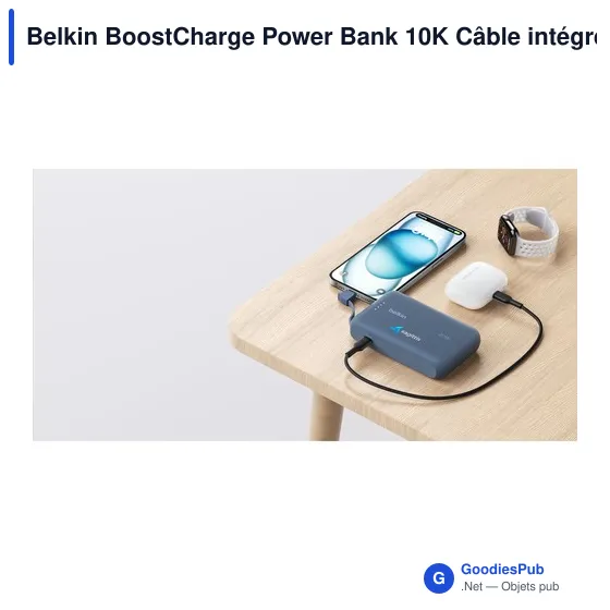 Batterie externe personnalisable Belkin BoostCharge Power Bank 10K avec logo - Image 9