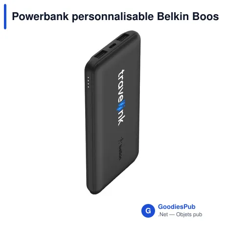 Powerbank personnalisable Belkin BoostCharge 10K avec logo