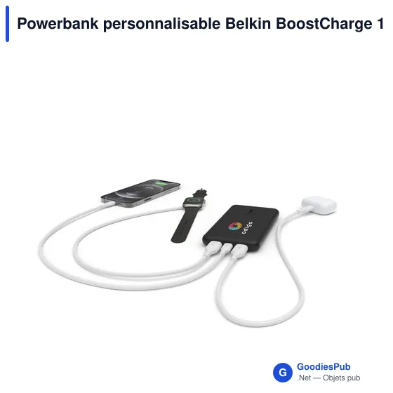 Powerbank personnalisable Belkin BoostCharge 10K avec logo - Image 5