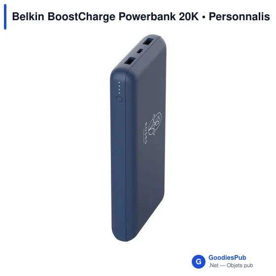 Powerbank personnalisable Belkin BoostCharge 20K avec logo - Image 1