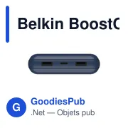 Powerbank personnalisable Belkin BoostCharge 20K avec logo - Miniature 2
