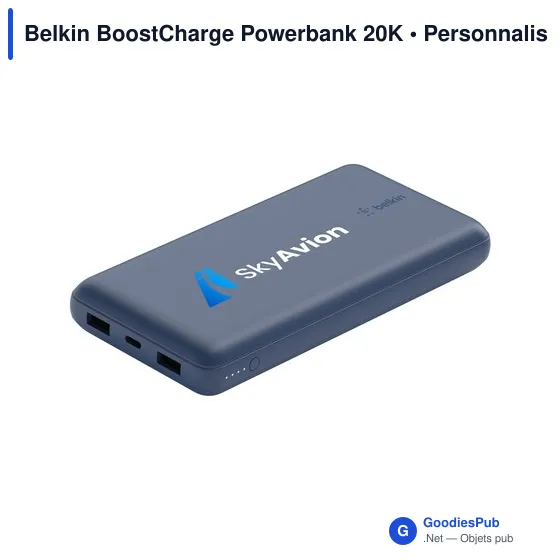 Powerbank personnalisable Belkin BoostCharge 20K avec logo - Image 7