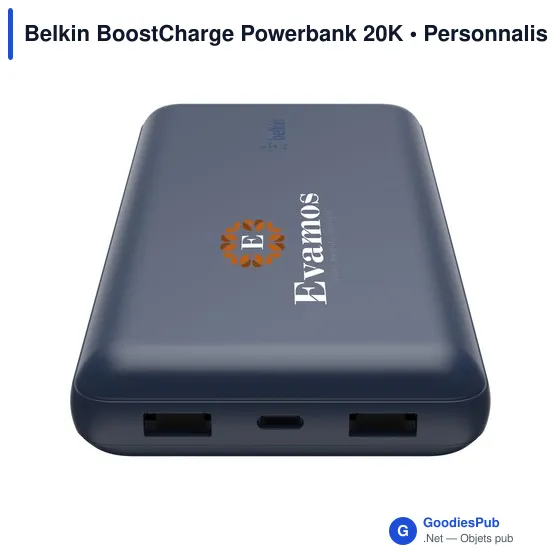 Powerbank personnalisable Belkin BoostCharge 20K avec logo - Image 8
