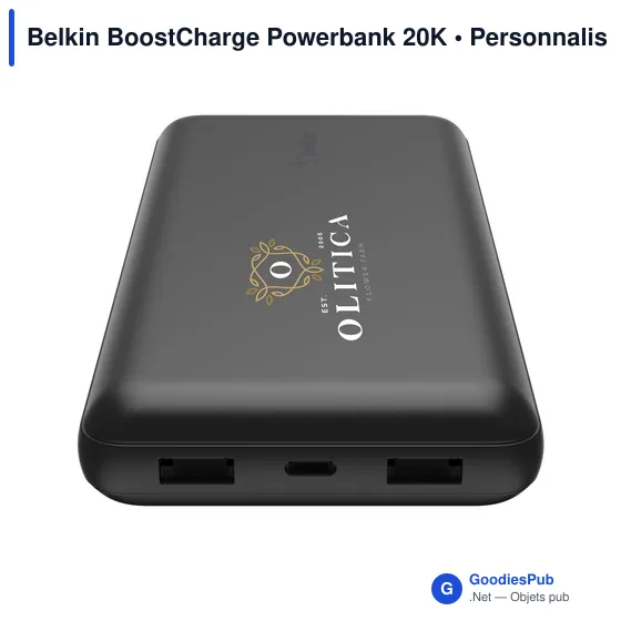 Powerbank personnalisable Belkin BoostCharge 20K avec logo - Image 9