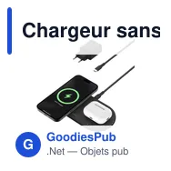 Chargeur sans fil personnalisable Belkin BoostCharge Pro 2-en-1 avec logo - Miniature 1