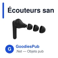 Écouteurs sans fil personnalisables Belkin avec logo - Miniature 3