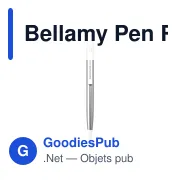 Stylo bille personnalisable en acier inoxydable recyclé - Bellamy Penavec logo - Miniature 2