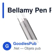 Stylo bille personnalisable en acier inoxydable recyclé - Bellamy Penavec logo - Miniature 3