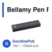 Stylo bille personnalisable en acier inoxydable recyclé - Bellamy Penavec logo - Miniature 5