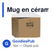Mug en céramique personnalisable Bellini 330 ml avec logo - Miniature 2
